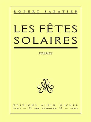 cover image of Les Fêtes solaires